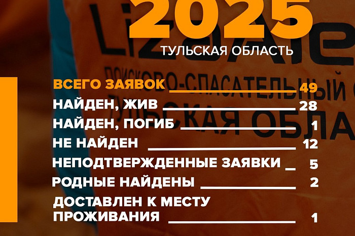 Стало известно, сколько человек пропали в Тульской области в марте Стало известно, сколько человек пропали в Тульской области в марте