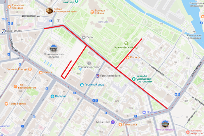 Какие дороги перекроют в Туле в длинные праздники