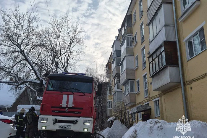 Тульские огнеборцы спасли во время пожара трех человек