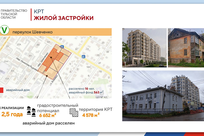 Комплексное развитие территорий в Туле: какие аварийные дома снесут, и что появится на этом месте