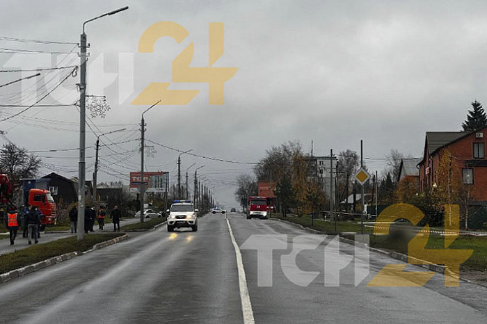 Появились фото с места падения обломка БПЛА на Кутузова в Туле