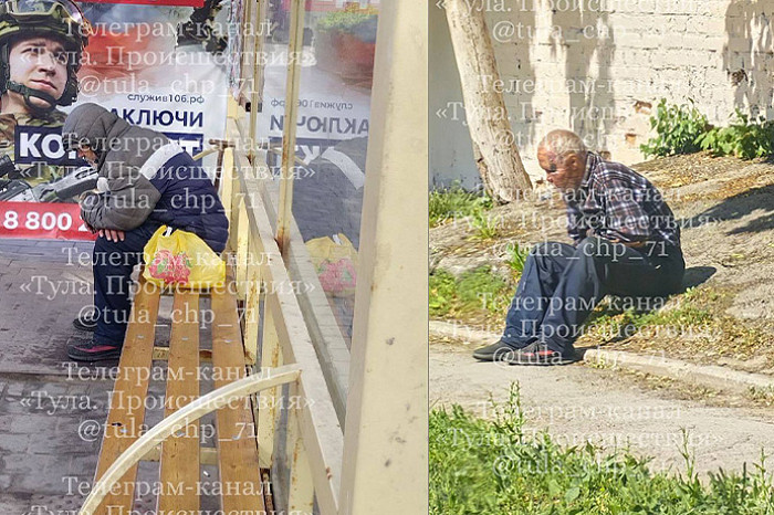 Мужчину, который жил на остановке у «Искры» в Туле, доставили в больницу с разбитым лицом