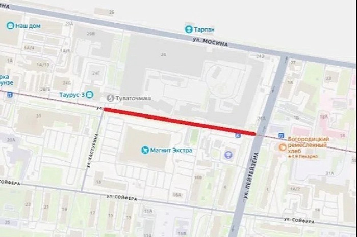 Ещё на одном участке улицы Коминтерна в Туле запретят проезд авто с 16 июня