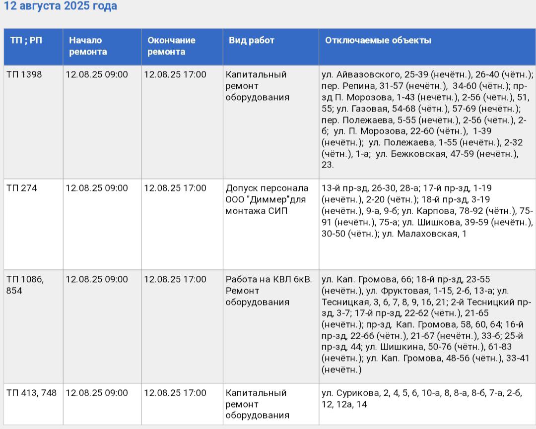 Фото: Тульские городские электрические сети