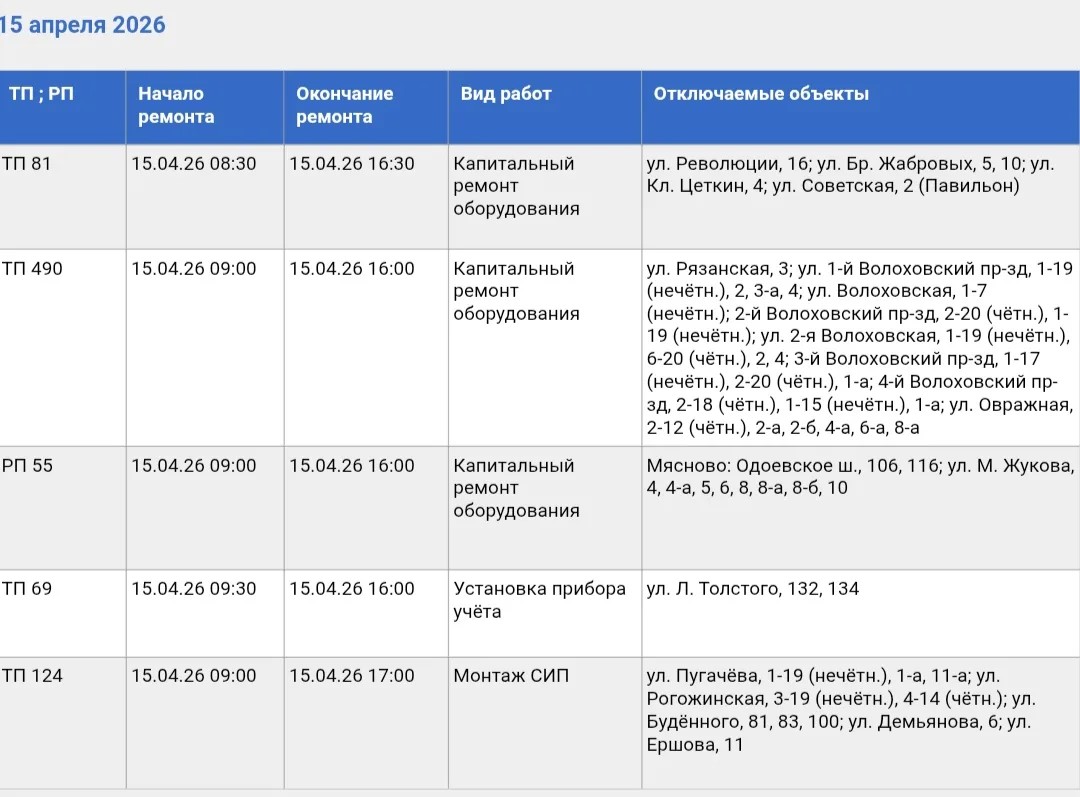 Фото: Тульские городские электрические сети