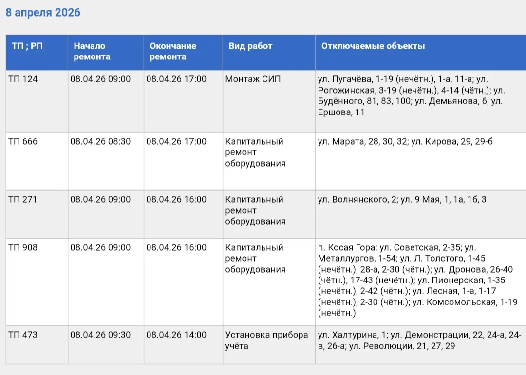 Фото: Тульские городские электрические сети