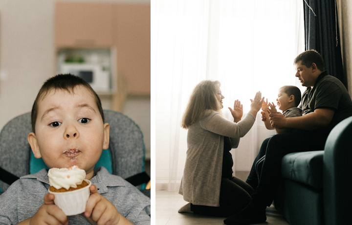 Саша Архипов (диагноз – СМА) с родителями. Фото предоставлены героиней публикации.