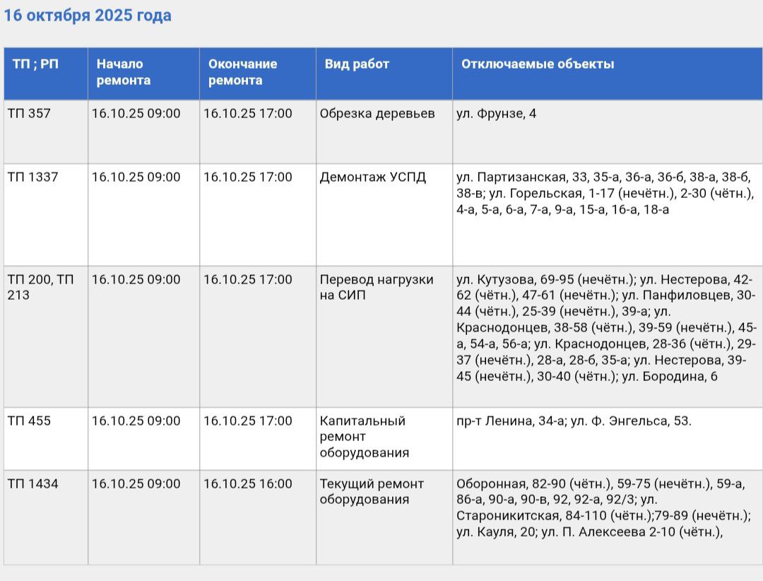 Фото: Тульские городские электрические сети