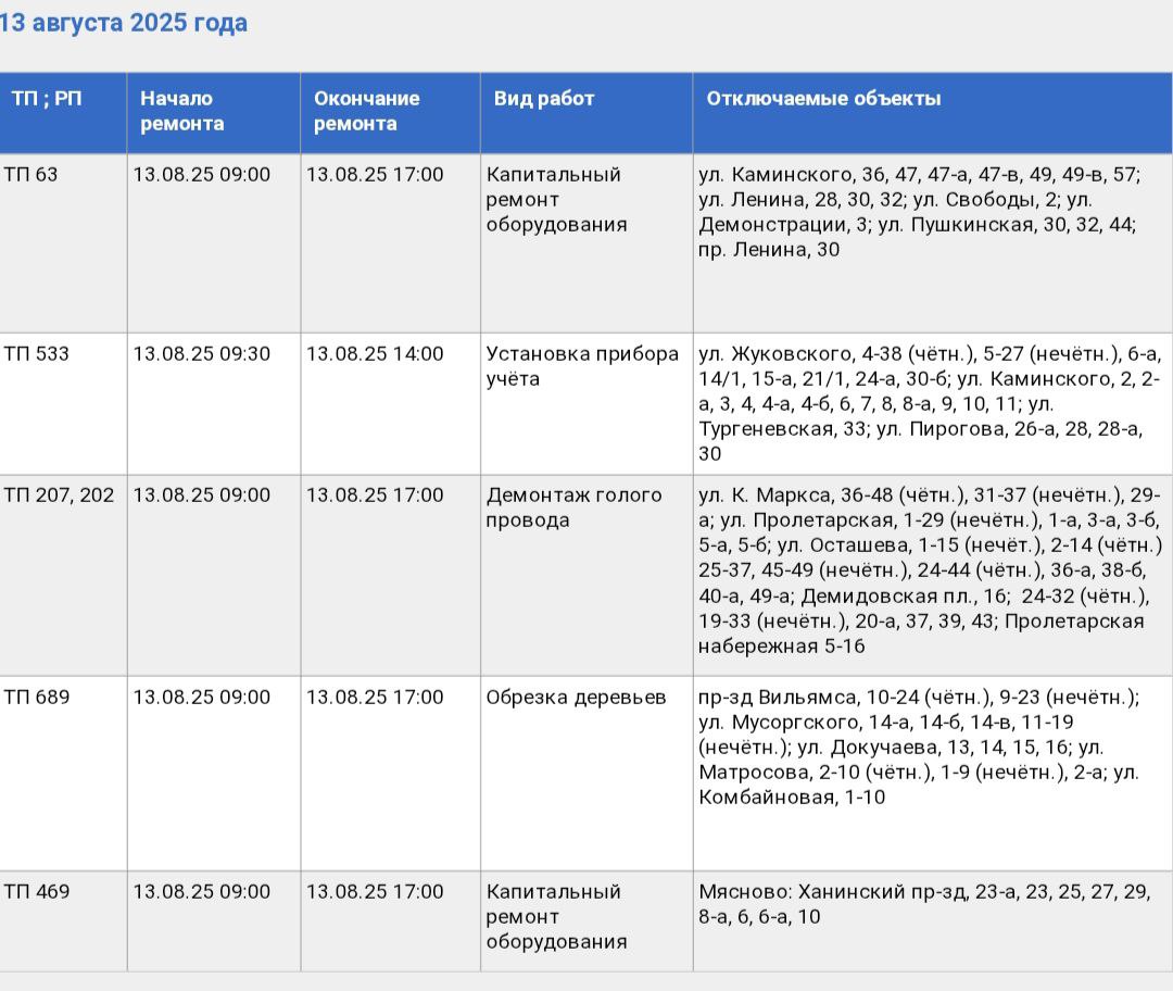 Фото: Тульские городские электрические сети