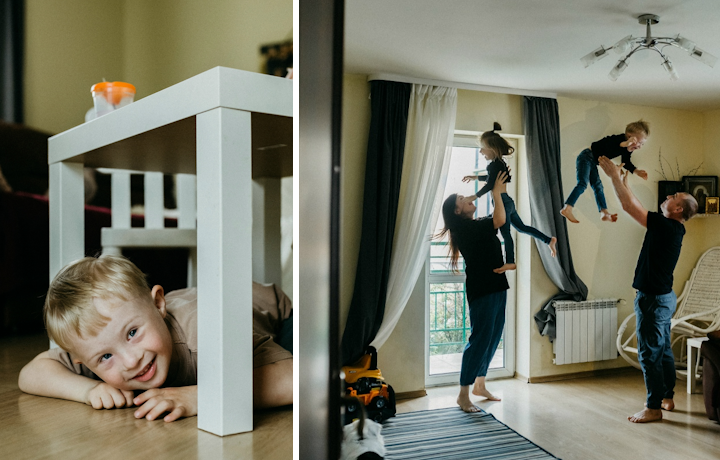 Гера (диагноз – синдром Дауна) с семьёй. Фото предоставлены героиней публикации.