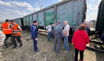 В Тульской области начата проверка из-за схода вагонов на станции Плеханово