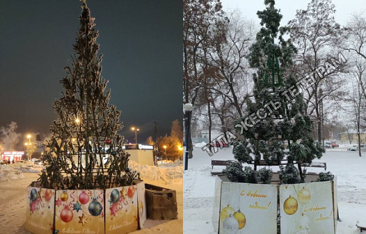 «Веник посимпатичнее будет»: туляки возмутились праздничными елками в Скуратово и на улице Кауля «Веник посимпатичнее будет»: туляки возмутились праздничными елками в Скуратово и на улице Кауля